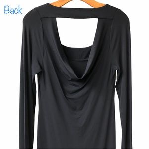 Three Dots Open Back Stretch Midi-Dress